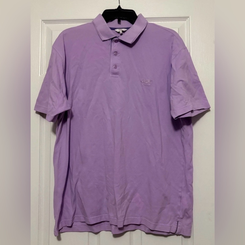 Cotton Traders Polo Shirt Mens XL Pink Short Sleeve